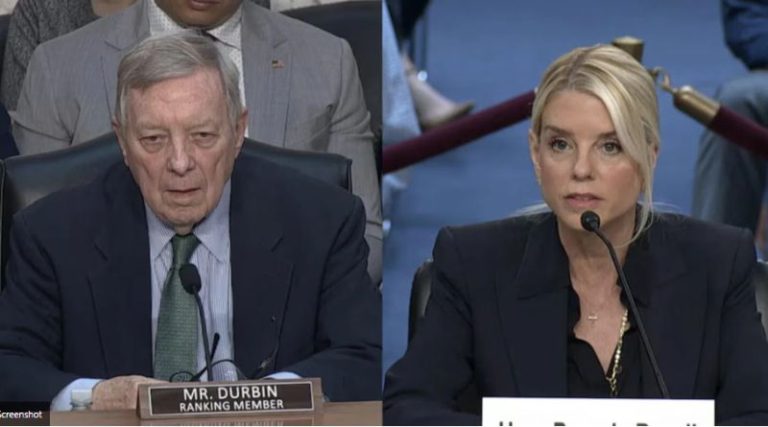 Pam Bondi questions Durbin at hearing
