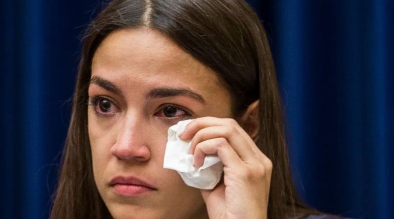 Alexandria Ocasio-Cortez speaking at rally