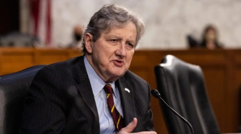 Senator speaking at a congressional hearing