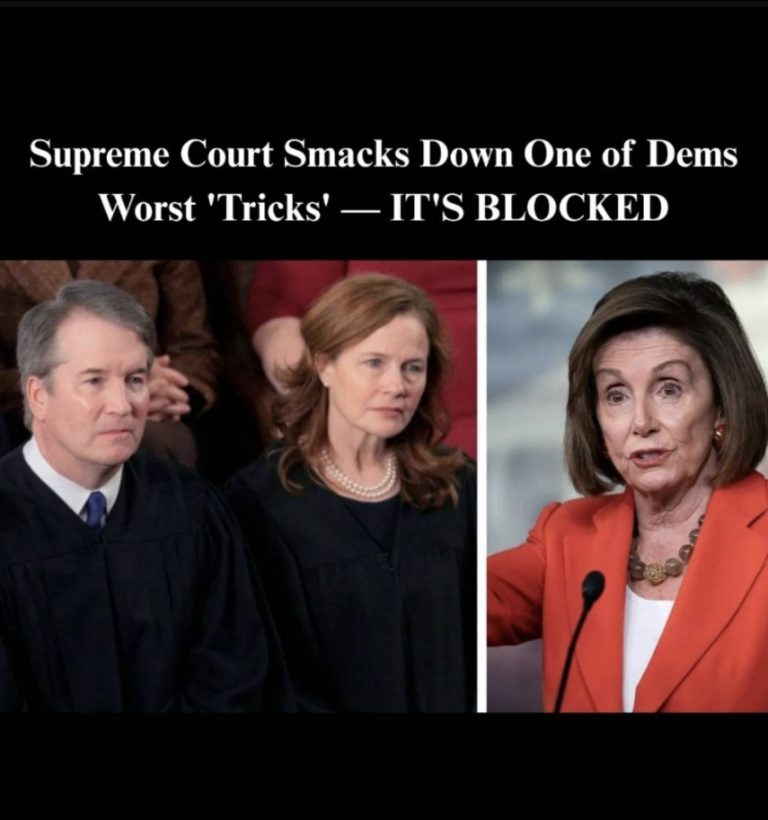 Supreme Court justices and Nancy Pelosi in a political split