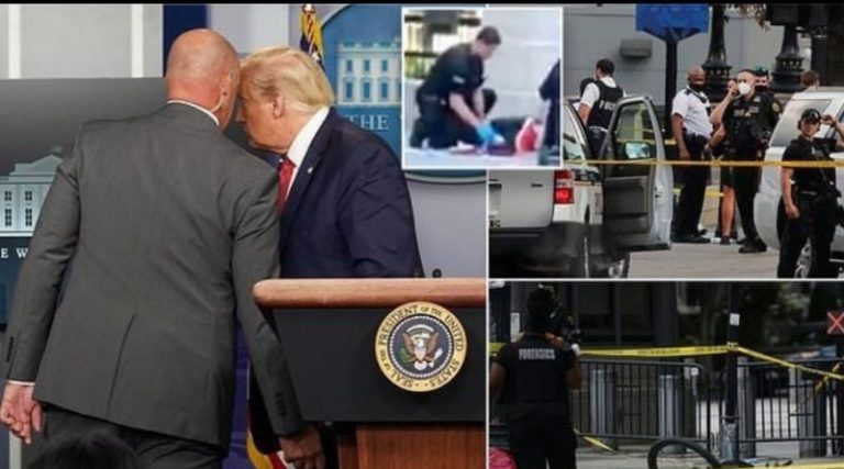 Trump escorted to safety after White House gunfire