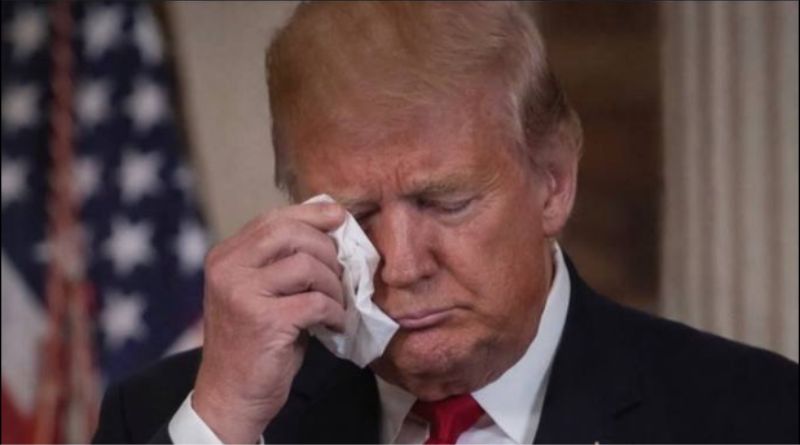 Trump wipes tear in breaking news moment