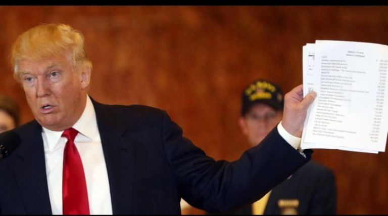 Trump boss move holding document meme