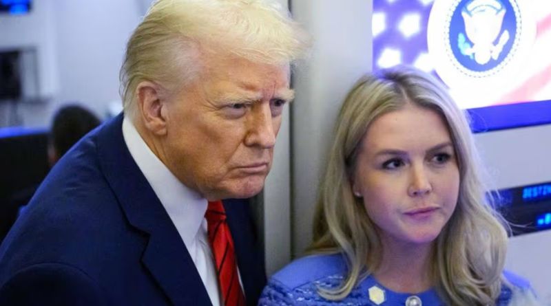 Trump and Karoline Leavitt side by side