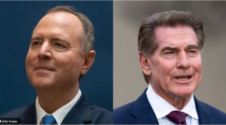 Gavin Newsom and Ron DeSantis side by side portraits