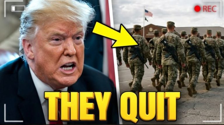 Trump points at soldiers who quit