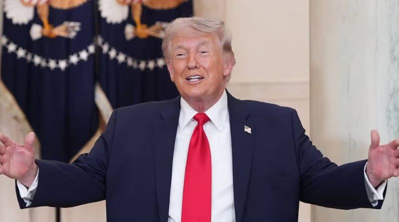 Trump Arms Wide Open Confident Speech