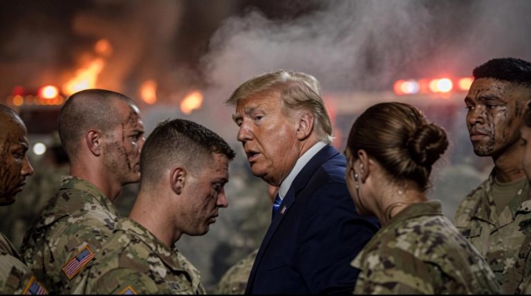senator Marco Rubio speaks at formal press conference with American flags behind him and