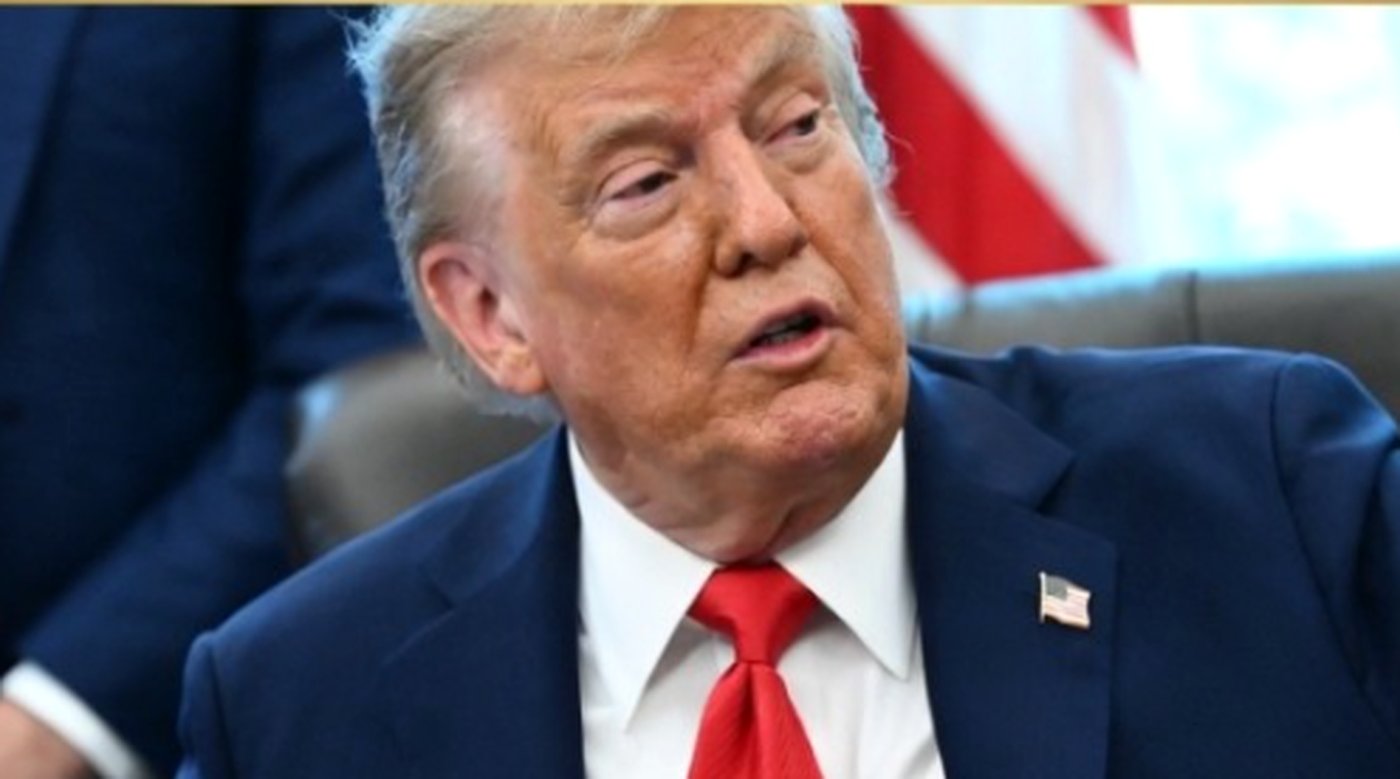 donald Trump speaking during a meeting at the White House