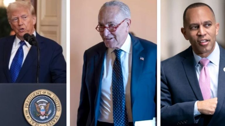 three prominent political figures engaged in discussion