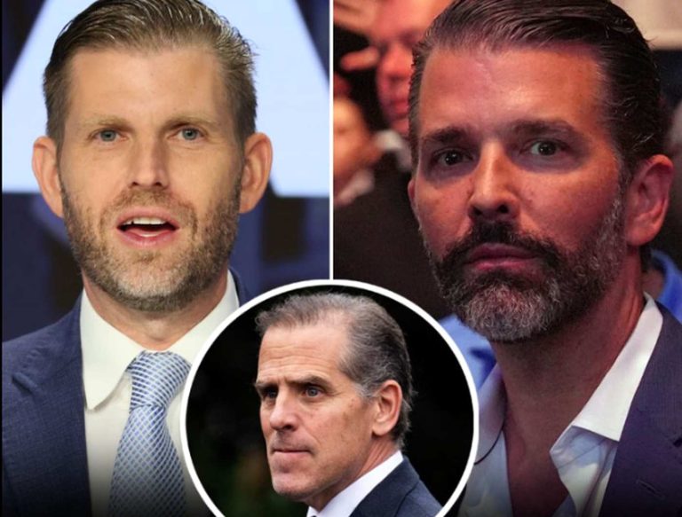 eric Trump and Donald Trump Jr. at a public event