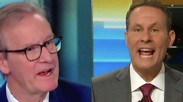 split-screen view of Steve Doocy and Brian Kilmeade during Fox News morning broadcast