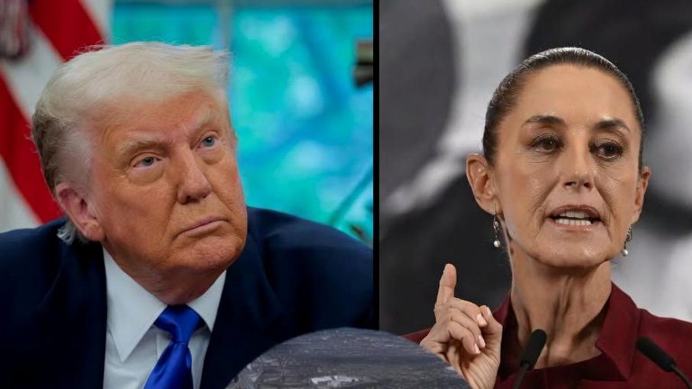 Trump and Claudia Sheinbaum US Mexico border