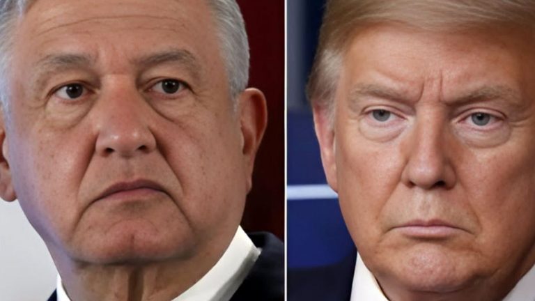 López Obrador and Donald Trump side by side