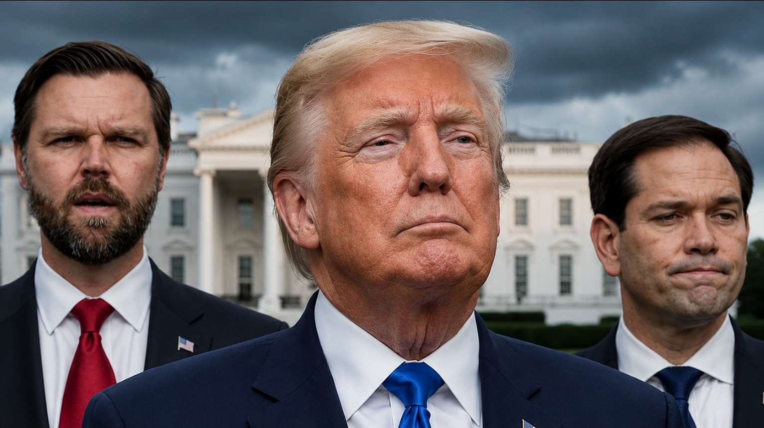 Trump with Vance and Rubio at White House