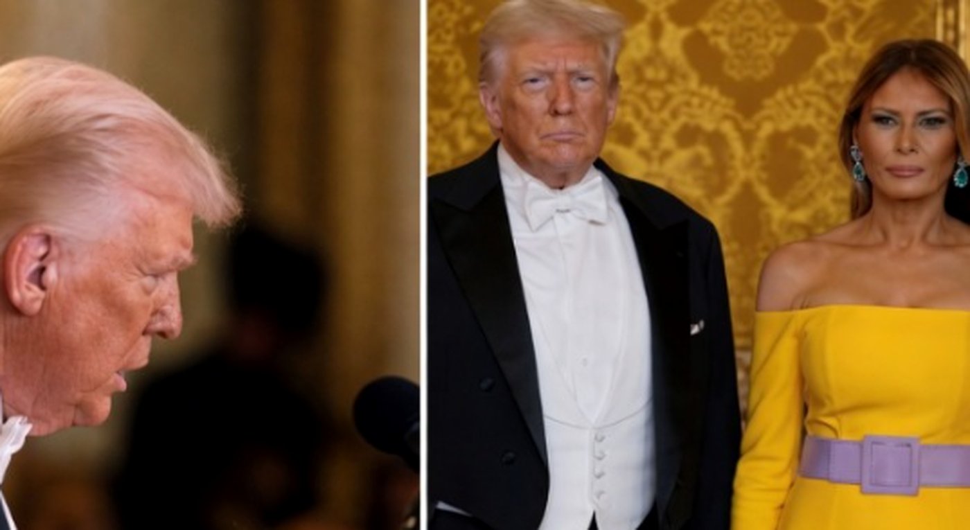 donald Trump and Melania Trump at a formal event setting