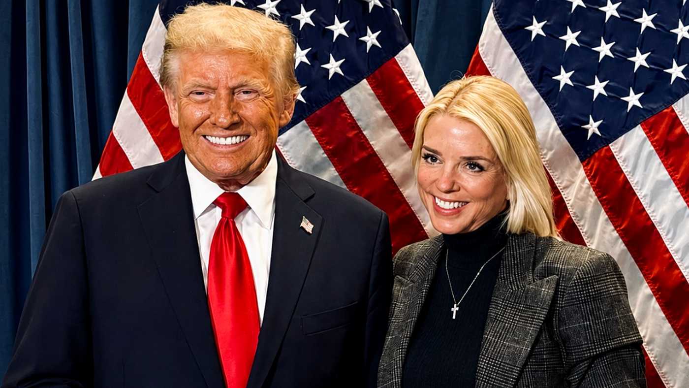Donald Trump and Karoline Leavitt posing together.