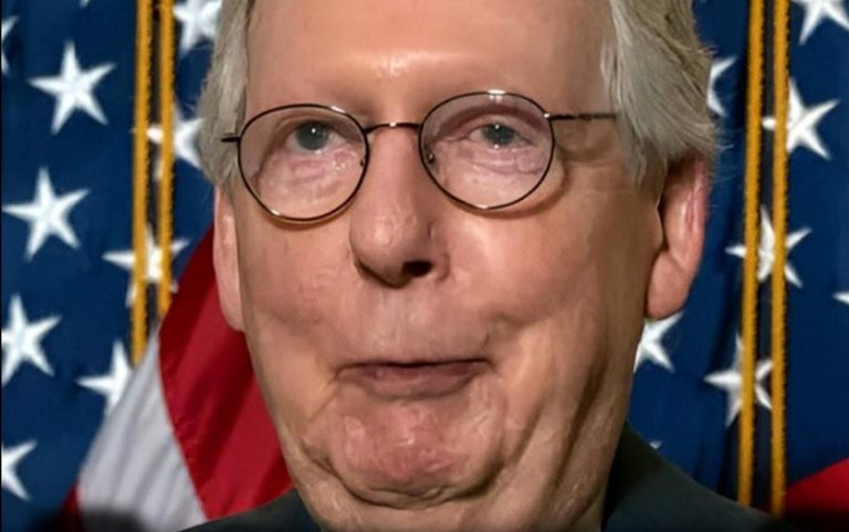 Mitch McConnell breaking news serious portrait