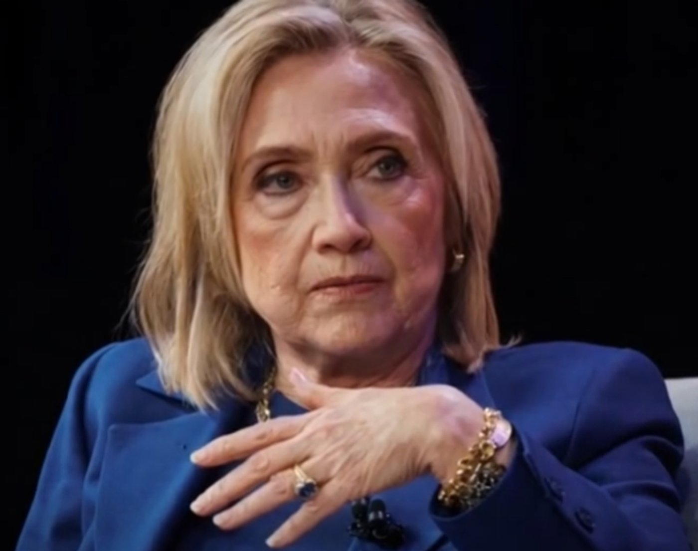 Hillary Clinton serious expression