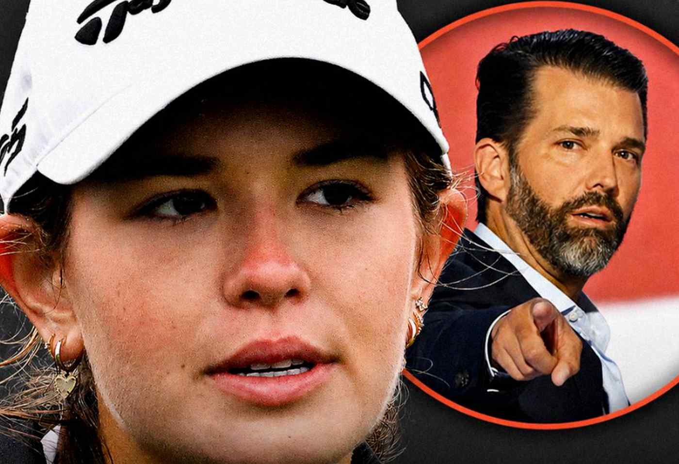 Woman reacts to Don Jr pointing inset