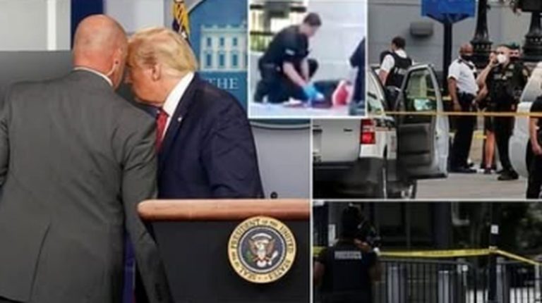 Trump White House Emergency - Taken to Safety