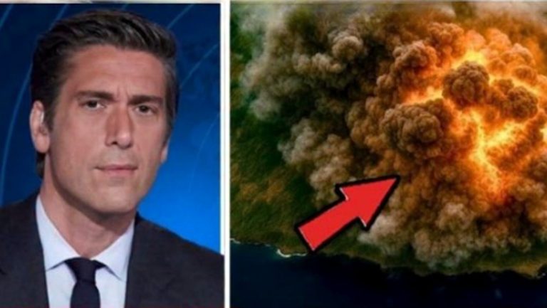 news anchor discusses volcanic eruption and its impact