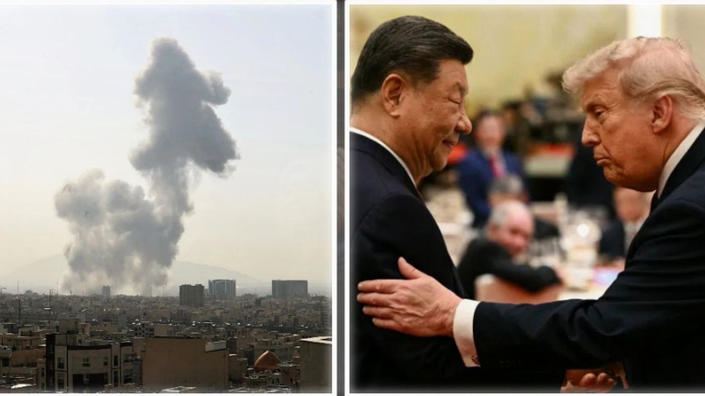 Trump and Xi Jinping intense moment with explosion