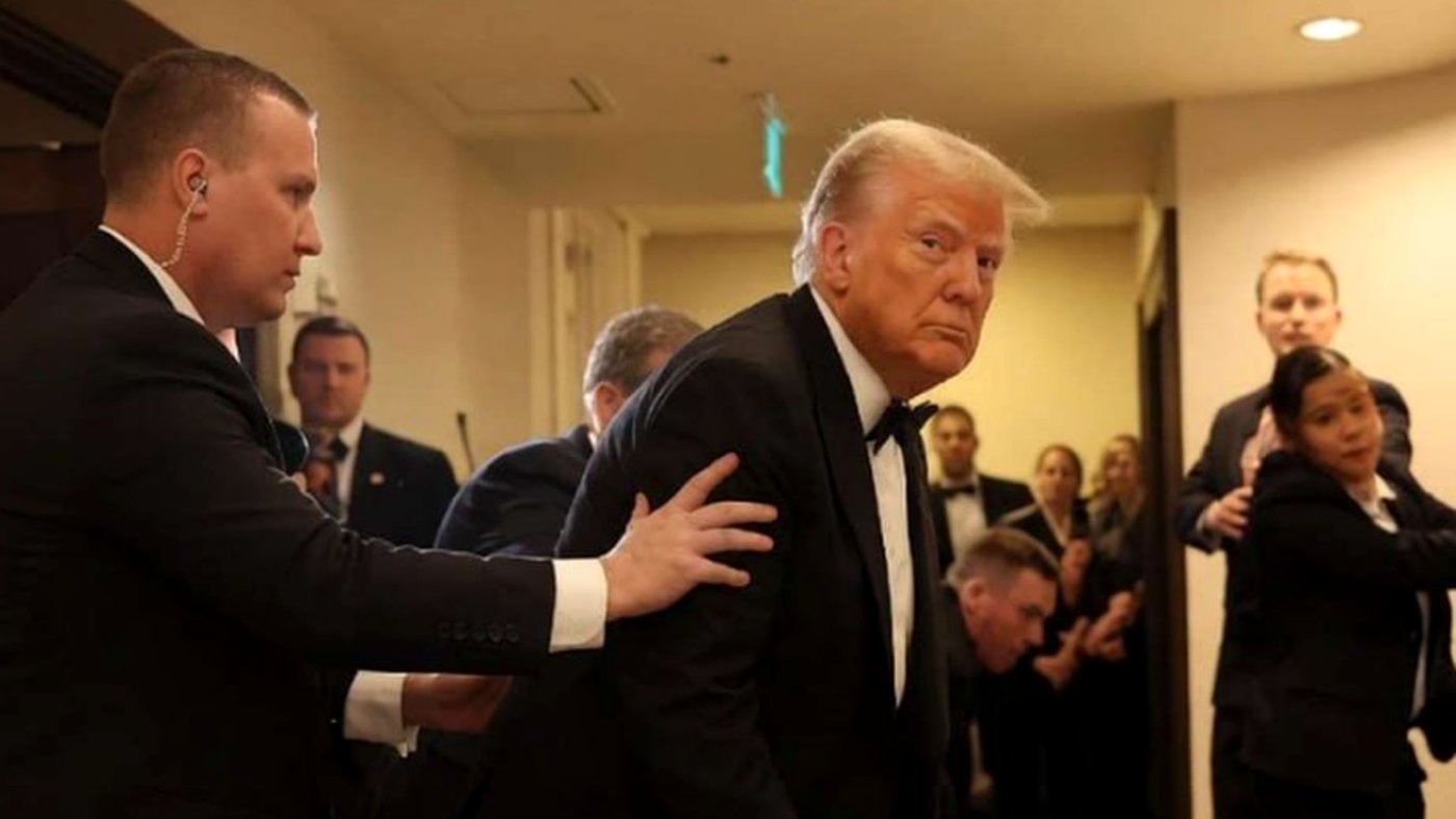 Donald Trump escorted by Secret Service after incident