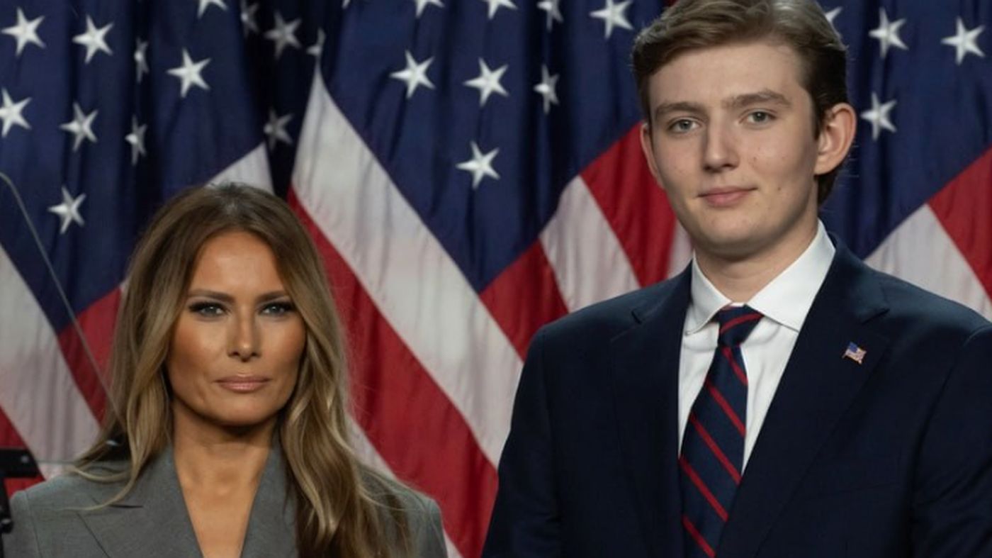 Melania Trump with son Barron Trump