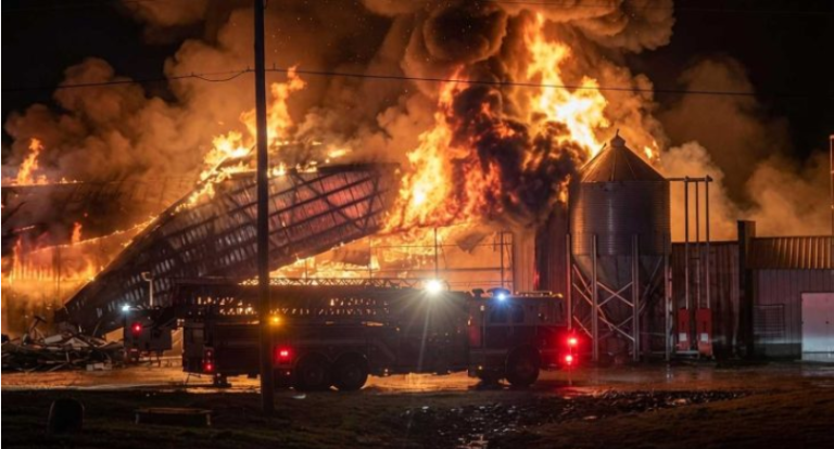 A few hours ago a big fire broke out in M…