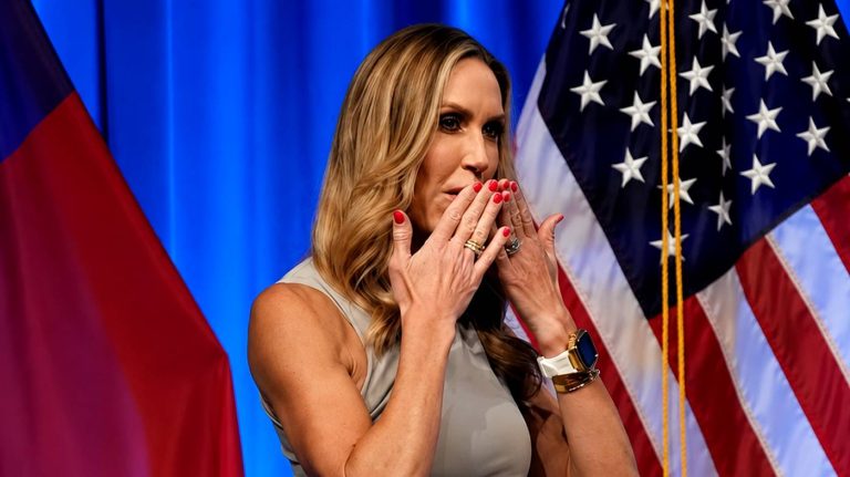 Lara Trump speaking at the North Carolina GOP event.