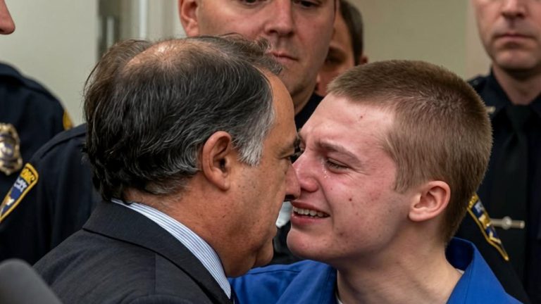 Courtroom verdict emotional family reaction sentencing.
