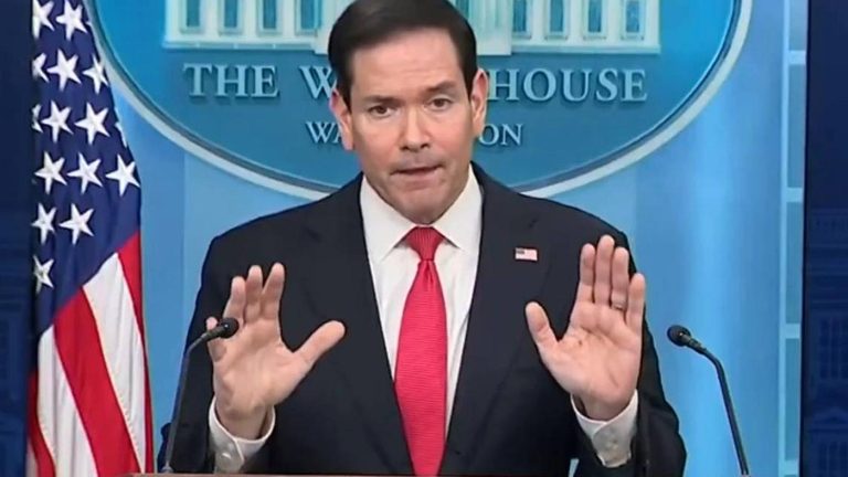 Marco Rubio White House press briefing speech.