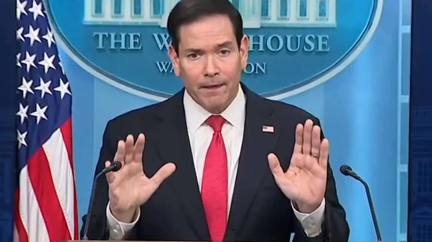 Marco Rubio White House press briefing speech.