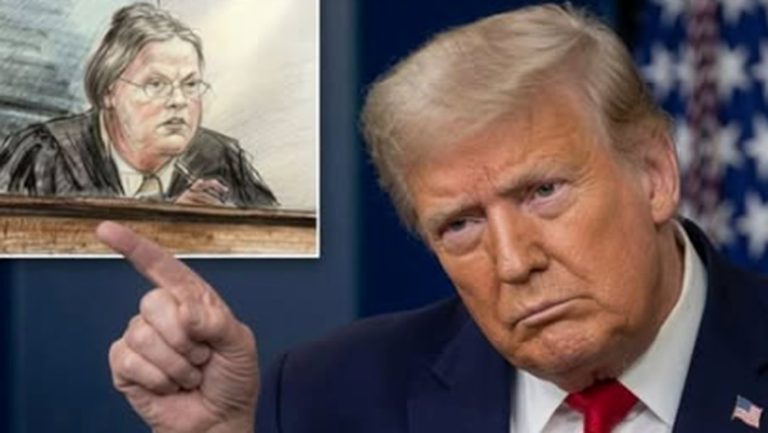 Donald Trump federal judge emergency ruling graphic.