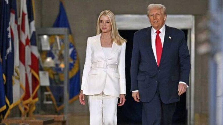 Donald Trump Bondi Partners public appearance.