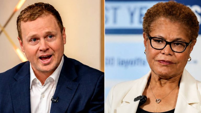 Spencer Pratt and Karen Bass news graphic.