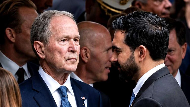 Photo Of Bush, Mamdani Goes Viral At 9/11 Event